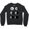 the phases of the moon of laika dog Crewneck Sweatshirt