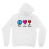 peace love wine Unisex Hoodie