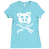 pig bacon cross bones pirate Ladies Fitted T-Shirt