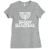 happy hanukkah Ladies Fitted T-Shirt