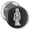 santa muerte blanca Pin-back button