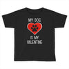 my dog is my valentine Toddler T-shirt