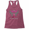 my hero is now my angel breast cancer awareness Racerback Tank