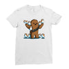 chewie and porgs Ladies Fitted T-Shirt