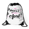 BORN IN APRIL 2018 Drawstring Bags