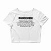 motorcyclist Crop Top