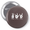 peace love rock funny Pin-back button
