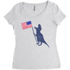 Patriotic T-Rex Women's Triblend Scoop T-shirt