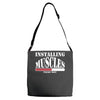 funny installing muscles, ideal gift, birthday present Adjustable Strap Totes