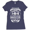 Super Cool Mimi Of A Freaking Awesome Daughter Ladies Fitted T-Shirt
