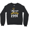 kings are born in 1991 Crewneck Sweatshirt