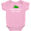 little brothers get luigi Baby Onesie