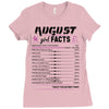 August Girl Facts Leo Ladies Fitted T-Shirt