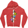 Pride Floral LGBT Colors Zipper Hoodie