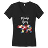 mama bear floral Women's V-Neck T-Shirt