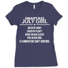 Smartass July Girl Ladies Fitted T-Shirt