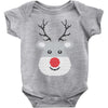 christmas reindeer rudolph Baby Bodysuit