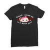 March Peeking Out Asian Baby Girl Ladies Fitted T-Shirt