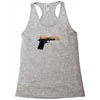 black gold gun pullover Racerback Tank