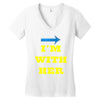 i am with her Women's V-Neck T-Shirt