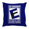 second amendment rated e for everyone Throw Pillow