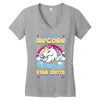 I Wish I Were A Unicorn So I Could Stab Idiots With My Head Women's V-Neck T-Shirt