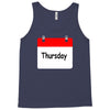 title of day of the week sunday thursday day of the week Tank Top