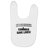 commas save lives Baby Bibs