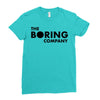 the boring company black logo Ladies Fitted T-Shirt