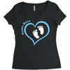 Baby Boy with Heart Any Name Customized Women's Triblend Scoop T-shirt