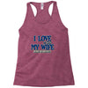 my wife lets me fishing Racerback Tank