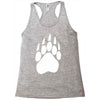 large bear paw print crew neck long sleeve Racerback Tank