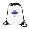 i want to leave Drawstring Bags