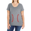Baseball Mom Ladies Curvy T-Shirt