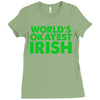 world's okayest irish Ladies Fitted T-Shirt