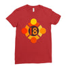 orange 18 Ladies Fitted T-Shirt