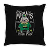 pug irish pub snorty mcpug's Throw Pillow