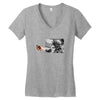 Football Statue Women's V-Neck T-Shirt