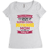 i never dreamed i'd grow up to be a super cool motocross mom but here Women's Triblend Scoop T-shirt
