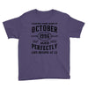 legends were born in october genuıne 1996 qualıty one kind of aged l Youth Tee