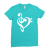 musik notes Ladies Fitted T-Shirt