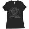 yoda funny slogan retro movie Ladies Fitted T-Shirt