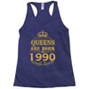 queens are born in 1990 Racerback Tank