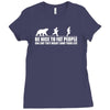 be nice to fat people bear chase funny pub joke Ladies Fitted T-Shirt