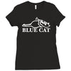 blue cat records Ladies Fitted T-Shirt