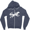 okami tribute wolf ladies Zipper Hoodie