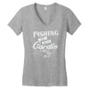 fishing is my cardio Women's V-Neck T-Shirt