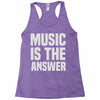 music is the answer Racerback Tank