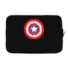 captain america dying bleeding logo Laptop sleeve