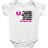 U=U Undetectable = Untransmittable Baby Onesie